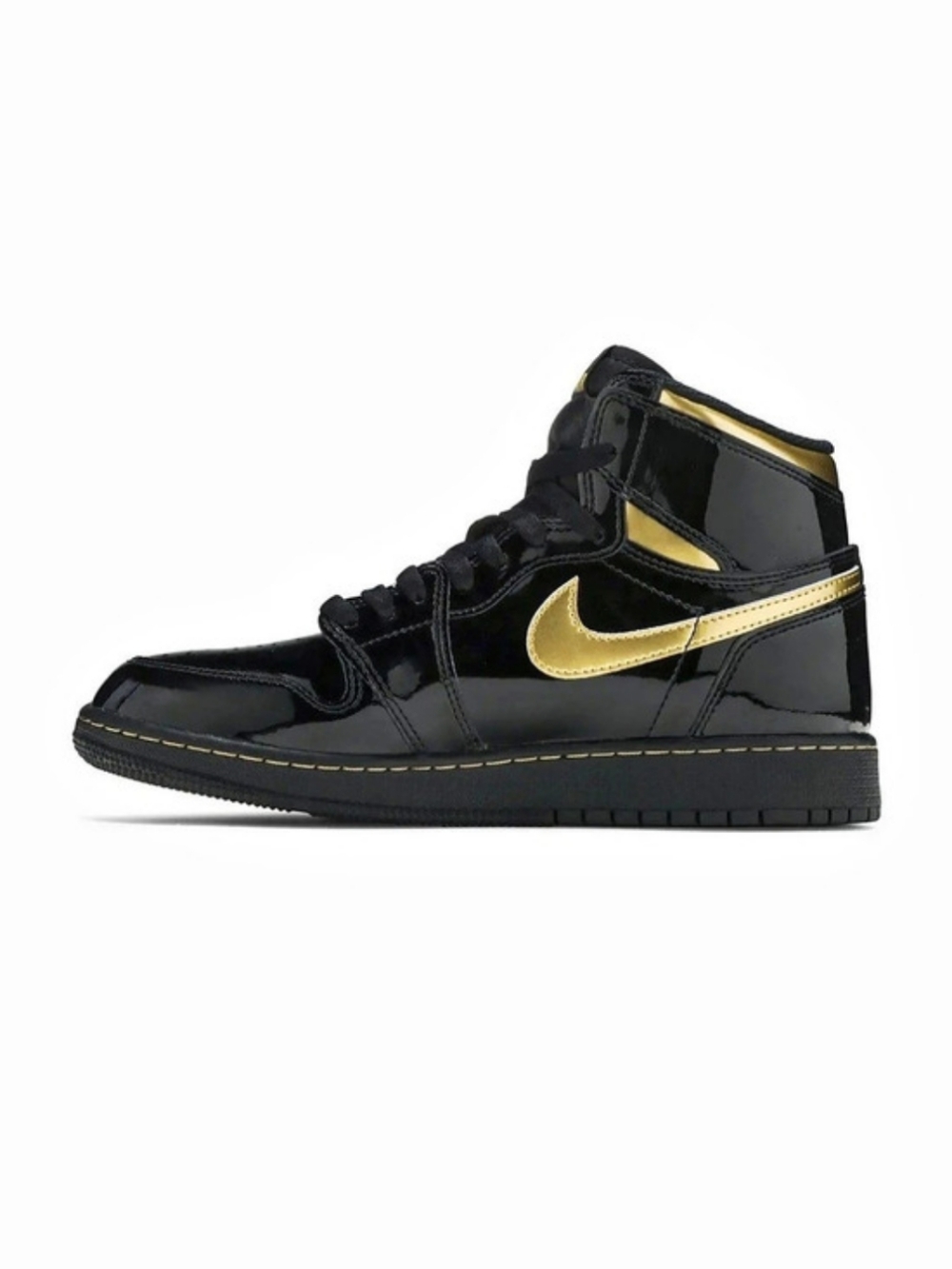 Nike Black & Gold High-Top Sneakers Like New